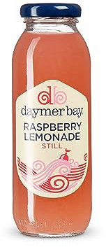 Daymer Bay - Raspberry Lemonade, Refreshing Summers Drink, Freshly Blended Natural Ingredients, Not from Concentrate, Vegan, Gluten Free, 100% British Recyclable Packaging 12 x 250ml Glass Bottles