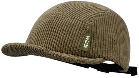CLAPE 5 Panel Baseballmütze Herren Kappe Kurzem Schirm Retro Corduroy Baseball Cap Verstellbar Fitted Dad Hat Faltbar Schirmmütze