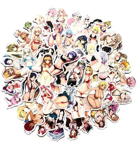 Acptxvh 100pcs sexy girl aufkleber anime girl aufkleber wasserdicht vinyl aufkleber DIY anime girl aufkleber laptop aufkleber fahrrad aufkleber kühlschrank aufkleber