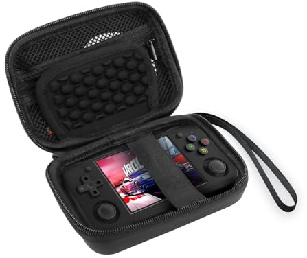 QLoztyse Handheld Game RG35XX Hülle – Retro-Konsole harte Tragetasche für RG353V / RG353VS / RG405V, Aufbewahrung von Spielkarten und Ladekabel-Zubehör (nur Box)