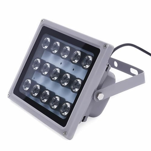 SAUADY IR-Illuminator Licht Kamera für Nachtsicht Wasserdichtes LED-Infrarot Licht für IP-Kamera CCTV Überwachungskamera für Innen-und Außenbereich 15 LED 850nm