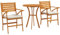 Outsunny Gartenset aus Kiefernholz, Set mit 1 runden Tisch und 2 Stühlen, Gartentisch für den Außenbereich, mit Stuhl, 2 Kissen mit abnehmbarem Bezug, für Außenbereich, Terrasse, Balkon, Braun