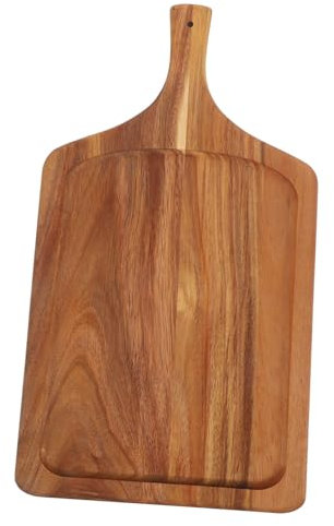 AUTSUPPL Plato De Bistec De Madera Bandeja De Madera Para Servir Pizza y Carne Restaurante Para Charcutería y Postres