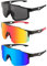 MCTNCT 3 Stück Schnelle Brille, Herren Damen Sportbrille, Sport Sonnenbrille, Fahrradbrille Winddicht, Radfahrer Brille für Herren Damen, für Radfahren, Laufen, Angeln, Outdoor-Sport UV400 Schutz