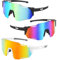 FENGQ Schnelle Brille Rave, 3 Stück Sport Sonnenbrille, Fahrradbrille Herren Damen UV400 Polarisierte Fahrradbrille, Winddicht Sonnenbrille Fahrradbrille für MTB Rennrad Radfahren Biking Ski Fischen