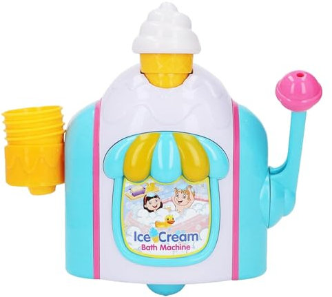 DAWCBVJQ ABS Schaumeismaschine 22×6×20cm Spielzeug Eiscreme Seifenblasen Eismaschine Seifenblasenmaschine Seifenblasenpistole Geeignet Für Junge Und Mädchen Im Alter Von 2–5 Jahren