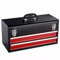 Lockable Heavy-Duty Metal Tool Box with 1/2/3/4 Drawers | Portable Steel Toolbox with Secure Latch & Waterproof Powder-Coated Finish | Black and Red Toolboxes for Storing and Organisation (2 Drawers)