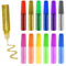 6ml Glitter Glue Pens, 12 Colours Rainbow Glitter Pens for Kids, Glue Stick Fabric Glitter Pen for Crafts, DIY Arts Projects, Scrapbooking, Cards, Decorating Supplies