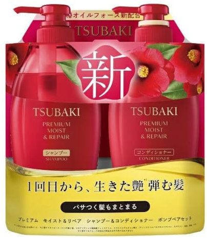 Shiseido - Tsubaki Premium Moist & Repair Shampoo & Conditioner Pump Pair Set - 450ml + 450ml 2024
