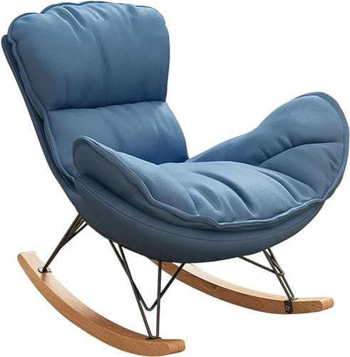 Mid Century Moderner Schaukelstuhl mit weichem Kissen für Wohnzimmer und Schlafzimmer, bequemer Schaukelstuhl