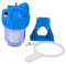 FLUVIA Set Portacartuchos 5” con Conexión 1” – Filtro de Agua con Cartucho 25 Micras, Válvula de Purga, Llave, Soporte y Tornillos – Presión hasta 6 Bares – Material PET