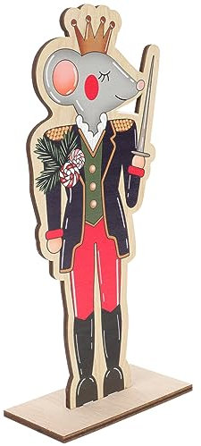 Healifty Nutcracker Ornament Mouse King Nutcracker Decoration for Christmas Table Centerpieces Craft for Holiday Home Decor and Giving