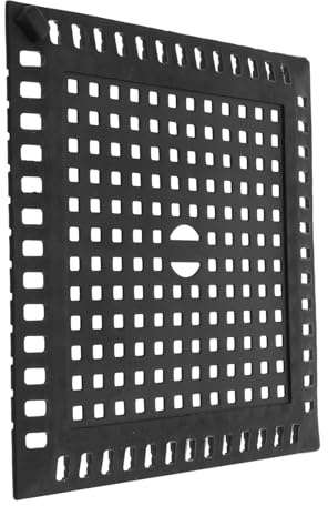 WOONEKY Tapón Desagüe Acero Inoxidable Recogepelos para Baño Rejilla Drenaje Ducha Antitaponamiento Fácil Instalación y Diseño Práctico Protector Suelo Sanitario Negro Cuadrado