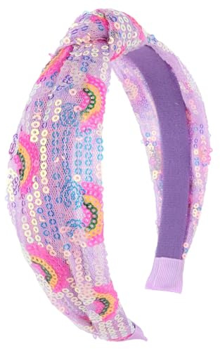 Bunte Haarreif Knoten Haarreifen Mädchen Haarreif Damen, Streu-Stirnband, Haarreifen Breit Damen Mädchen, Breiter Haarreifens für Partys, Auftritte, Fotografie, Karneval, Geburtstag (B)