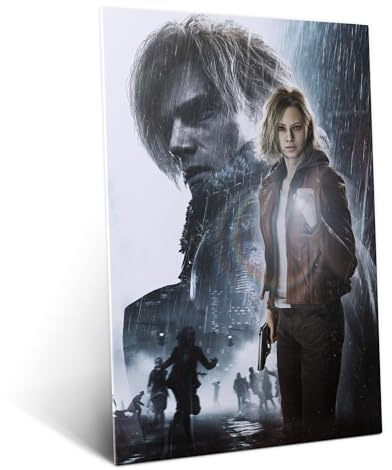 Displate Metallposter Resident Evil Shadow of Raccoon City Wanddeko Poster für Schlafzimmer Magnetische Befestigung 48 x 67,5 cm