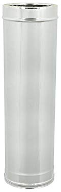 UTILFER Tubo Doppia Parete Coibentato Inox 316 Aisi Int 304 Aisi Est 5 Dc Canna Fumaria, MM 250-300 x MM 1000