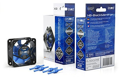 NoiseBlocker NB-BlackSilent Fan XR-1 60mm Ultra Silent 1600rpm 11dBA 10.59ft³/m Airflow 60x60x25mm 3-Pin 1.28W 12V Desktop, Graphic Cards, Gaming Console Fan