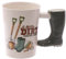Puckator Garden Wellington Ceramic Shaped Handle Tea Coffee Mug - Funny Home Accessories - Cute Gifts for Girlfriend - Large Mugs for Men Women Hot Drinks - Cups Presents - Secret Santa Gift Cup Set