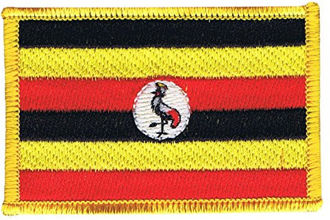 Flaggenfritze Flaggen Aufnäher Uganda Fahne Patch + gratis Aufkleber