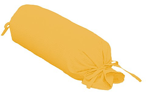 Janine Uni Seersucker 0125 Nackenrollenbezug 15x40 cm in sonne