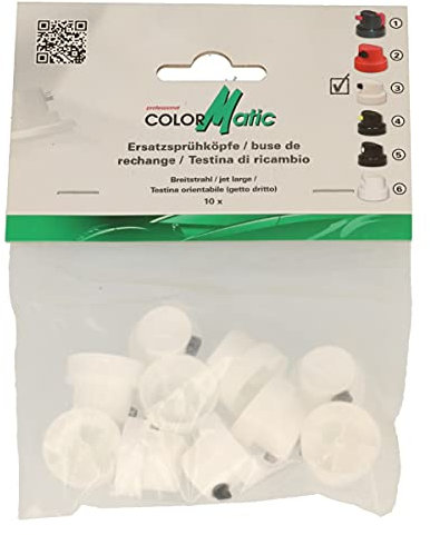 ColorMatic 379444 Breitstrahl Sprühkopf 10 Stück weiß-schwarz