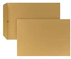POSTHORN Versandtasche C4 (250 Stück), nassklebende Versandtaschen ohne Fenster, braune Versandtaschen für die tägliche Korrespondenz, Geschäftspost und Co., 324 x 229 x1mm, 110g/m²