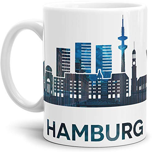 Tassendruck Hamburg-Tasse Skyline - Kaffeetasse/Mug/Cup - Qualität Made in Germany
