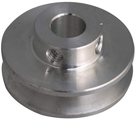 CNBTR 3,1 x 1,5 x 0,8 cm silberne Aluminiumlegierung, 0,8 cm feste Einzelbohrung, Riemenscheibe für Motorwelle 0,3–0,5 cm PU-Rundriemen