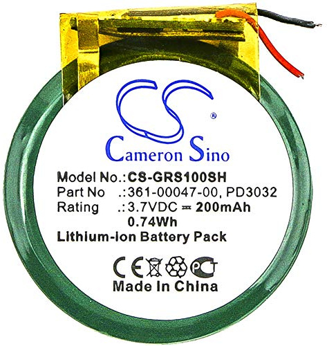 CS-GRS100SH Akku 200mAh Kompatibel mit [Garmin] Approach S1, Forerunner 110, Forerunner 210, 210W, 610, S1, S1W Ersetzt 361-00047-00, PD3032