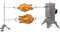 Giemme B800 Sfalsato Asador eléctrico, 10 W, Hierro Stainless_Steel