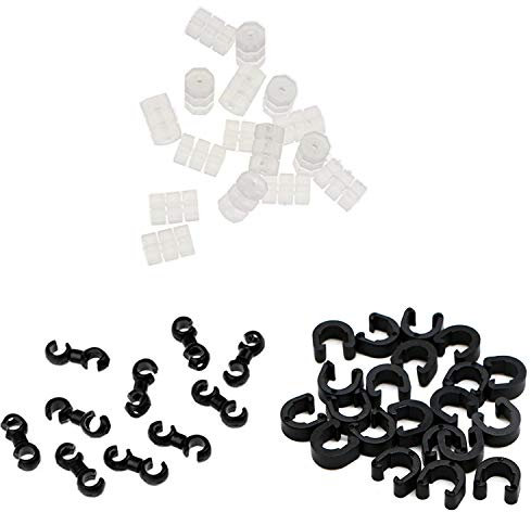 PPX 50 Stück Zubehör-Set für Fahrrad,Bremszug Clips Fahrradrahmen U Schnalle C-Schnallenverschlüsse Gehäuse Schlauchführung +Schaltzug Seil S-Form+Kabelhülsen für Mountainbikes