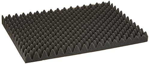 Noppenschaumstoff, Akustik Schaumstoff, Akustikschaumstoff, Dämmung für Tonstudio, Youtube room, In Deutschland hergestellt (500 mm x 350 mm x 50 mm) (groß, 1x Selbstklebend Noppenschaum)