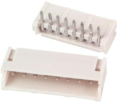 JST ZH Leiterplatten-Stiftleiste gewinkelt, 8-polig / 1-reihig, Raster 1.5mm, Kabel-Platine, Lötanschluss-Anschluss,