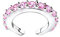 Laimons-Ohrringe Single Earcuff Klemme 15mm mit Zirkonia aus Sterling Silber 925 (Rosa)