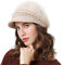 Lachi Damen Barett Wintermütze Wolle Beanie Mütze Baskenmütze Bakerboy Cap