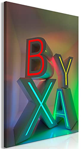 murando - Wandbilder für Gamers 40x60 cm 1 tlg - Wand Deko Vlies Leinwand Bilder Groß Wanddeko Wohnzimmer Schlafzimmer Kunstdrucke - Spielkonsole Gamer 3D Effekt Game Neon m-A-1038-b-a