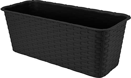 VERDENIA Blumentopf Leichter Blumenkübel Balkonblumentopf Dekorativer Topf für Pflanzen für Außenbereich Pflanztopf aus Kunststoff Balkon Garten Viele Farben 40cm 7002 Anthrazit