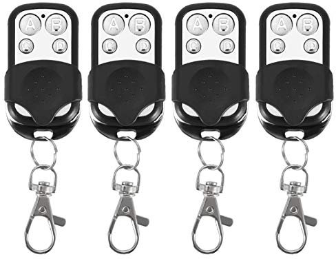Télécommande Porte-clés, 4 pièces télécommande Universelle Porte-clés télécommande sans Fil Porte-clés pour Le Remplacement de Porte-clés de Porte de Garage de Voiture