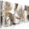 decomonkey Akustikbild Abstrakt 135x45 cm 1 Teilig Leinwand Modern Bilder Wandbilder XXL Schallschlucker Schallschutz Akustikdämmung Wandbild Deko Leise Pusteblume Ornament
