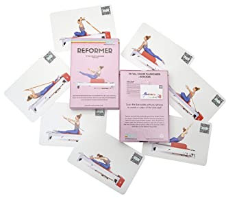 OnlinePilatesClasses Pilates Reformer Deck mit kostenlosen Video-Tutorials, Fitness-Flash-Karten mit 79 All-Levels Karten für Home Gym Übung, Reformer Nicht enthalten
