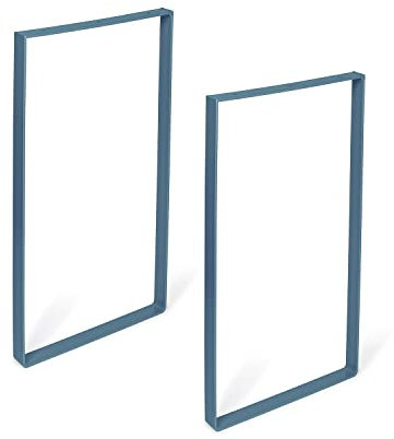 REI | Lot de 2 Pieds pour Tables | 71 x 38,5 x 4 cm | Fabriqué en Acier | Fini Bleu Océan | Fixation par Vis | Supporte jusqu'à 150 kg