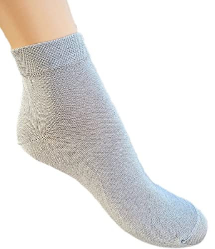 Infinity - 12 Paia Calzini Uomo Corti Sneakers in Cotone Estivi, Filo Di Scozia Elasticizzato, Calze Uomo Corte alla Caviglia Uomo Donna, Traspiranti e Antisudore, Made in Italy (Grigio Perla, 43-46)