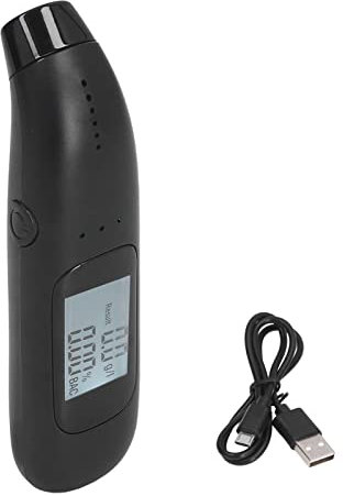 Alcol Tester, DC5V 1A Etilometro a Soffiaggio Misuratore di Alcool Ad Alta Precisione a Controllo Rapido Rilevatore di Alcool Portatile per Test di Guida