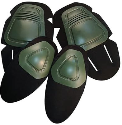 Czen Set di Cuscinetti Tattici per Ginocchia e Gomiti G3 Equipaggiamento Militare da Combattimento Set di equipaggiamento Protettivo tattico per Pantaloni da Caccia Airsoft Paintball, Verde