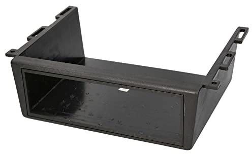 Audioproject A269 - Autoradio Gehäuse Unterbau Konsole Radioblende 1 DIN Universal Radio Einbaurahmen PKW LKW Boot Wohnmobil schwarz