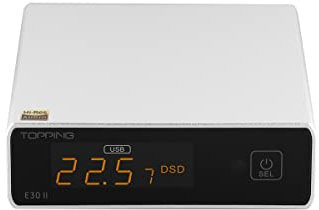 Fanmusic TOPPING E30 II Dual AK4493S Decoder DAC XU208 32bit/768k DSD512 Touch-Bedienung mit Hi-Res-Decoder mit Fernbedienung (Silber)