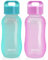 JILIGUALA Lot de 2 tasses à café de voyage en plastique pour lait, café, thé, jus de fruits, 350 ml, bleu et violet