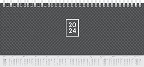 BRUNNEN Wochenkalender Modell 772 2024 2 Seiten = 1 Woche Blattgröße 29,7 x 10,5 cm schwarz