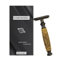 GIANNOTTI® Rasierhobel Set für Damen & Herren inkl. 5 Doppelklingen | Plastikfreier Rasierer | Zero Waste (gunmetal bamboo)
