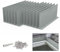 Pearwow Gutter Valley Spritzschutz, Aluminium-Regenumsteller, Dachrinne, Spritzschutz für Tal, Ecke oder gerade, je 25,4 cm (12 Stück, grau)